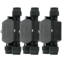 Arum Lighting - Lot de 3 Boitiers d'Interconnexion Étanches 3 Voies avec connecteur automatique IP68