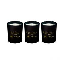 Babaflix - Lot de 3 Bougies décoratives cire de Soja naturel - Fleur d'Oranger