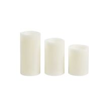 Bougies LED – 3 pièces – Ø 75 mm – Télécommande – Ambiance cosy – EHS
