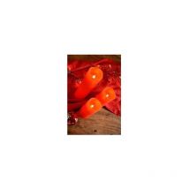 Ensemble de 3 bougies led rouges animées effet flamme blanc chaud hauteur 15/20/25cm à pîles 3X1.5V (non incl) blachere JFA19R