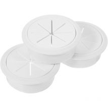 Lot de 3 cache-câbles de bureau en plastique pour organisateur de câbles