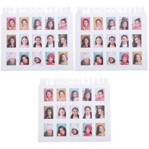 Lot de 3 cadres photo pour relevés de notes, album photo pour enfants, album photo pour table, bureau, remise de diplôme, tout-petit