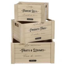 Lot de 3 caisses rectangulaires