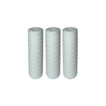 Chendyy - Lot de 3 Cartouches Filtrantes Bobinées pour Filtre à Eau – Filtration des Sédiments jusqu'à 25 microns – Format Standard Universel 10'