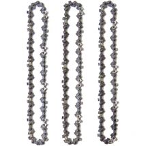 Lot de 3 Chaînes d'Élagueuse sur Perche pour Guide-Chaîne de 10' (25 cm), 40 Maillons d'Entraînement, Faible Rebond, Compatibles avec Black & Decker,