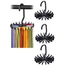 Lot de 3 cintres rotatifs pour foulards, ceintures, foulards, crochets, cintres rotatifs à 360°, porte-cravates rotatifs, porte-ceinture pour