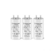 Ducati Energia - Lot de 3 Condensateurs 2,5 uF pour Moteur de Volet Roulant Somfy Durée de Vie 10 000 Heures Condensateur Cylindrique Ducati