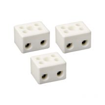 Lot de 3 connecteurs céramiques 6mm 2 entrées Tekox
