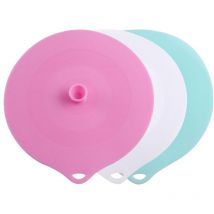 Lot de 3 couvercles de tasse en silicone pour gobelets créatifs, anti-poussière, anti-fuite (couleurs mélangées)