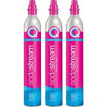 Sodastream - Lot de 3 cylindres de gaz co2 60l quick connect pour machine à gazéifier 3 x cylindre quick connect