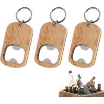 Lntyq - Lot de 3 décapsuleurs porte-clés cadeau parrain décapsuleur pour fête de parrain de Noël baptême avec boîte