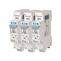 Eaton - Lot de 3 disjoncteurs auto 16A plg, Ph+N, borne à ressort, 4,5kA (en 60898) courbe c