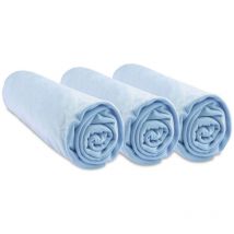 Lot de 3 Draps housse Bambou - 60x120 cm - Ciel