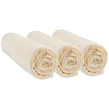 Lot de 3 Draps housse Couffin 32x72 cm 100% Coton Bio