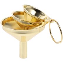 Lot de 3 entonnoirs en acier inoxydable pour transfert de liquide, pour huile et vinaigre, pour la cuisine