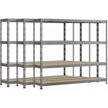 Modulo Storage - Lot de 3 étagères Rack - 4 plateaux - 220 x 50 cm - charge lourde