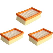 Tonchean - Lot de 3 Filtre Remplacement, Filtres Plissés Plats, Kit d'accessoires de Filtres Hepa, Filtres Plissé Plat Aspirateur Rechange
