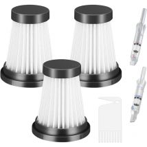3er-Pack HEPA-Filter für kabellosen Staubsauger moosoo K12, K12 Pro, K13, für Staubsauger Genius Invictus One 1.0 X7, 2.0, Ersatzfilter,