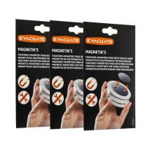 Evacuate - Lot de 3 fixations aimantées pour détecteur de fumée