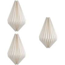Feiyue - Lot de 3 lampes en papier pour éclairage domestique, lustre, abat-jour, accessoire de décoration