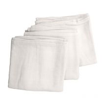 Lot de 3 langes bébé en Coton Bio - 70x70 cm - Ecru