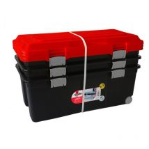 Lot de 3 malles Camper plastique , l.80 x P.40 x H.34 cm - Sundis