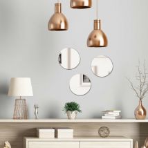 Lot de 3 miroirs autocollants rond 19x19cm (PLEXIMIROIR008)