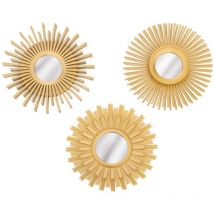 Lot de 3 miroirs Soleil