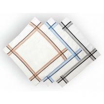Lot de 3 mouchoirs en coton 38x38 cm homme, par Soleil d'ocre - Multicolore