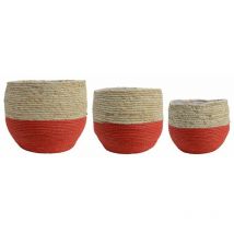 Lot de 3 paniers bicolore - Nos Envies Déco