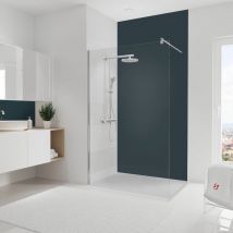 Schulte - Panneau mural Anthracite, revêtement pour douche et salle de bain, DécoDesign couleur 120 x 255 cm