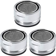 Lot de 3 pièces d'aérateur de robinet, filtre de robinet d'évier, crépine d'évier en acier inoxydable pour pièces de rechange de robinet de salle de
