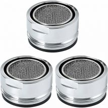 Lot de 3 pièces d'aérateur de robinet, filtre de robinet d'évier, crépine d'évier en acier inoxydable pour pièces de rechange de robinet de salle de