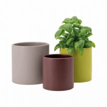 Remember - Lot de 3 pots de fleurs Siena Multicolore Cylindre