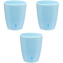 Lot de 3 pots pour orchidées avec réserve d'eau - Orchidea bleu 2 litres