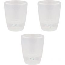 Gt Garden - Lot de 3 pots pour orchidées avec réserve d'eau - Orchidea transparent 2 litres