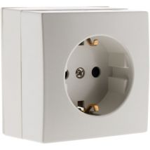 Prise Schuko saillie 16A Bel'vue Blanc - Zenitech