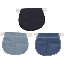 Feiyue - Lot de 3 rallonges de pantalon de maternité, rallonges de ceinture réglables, rallonges de jeans de maternité, rallonges de boutons de