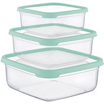 Lot de 3 récipients hermétiques pour la conservation des aliments, de forme carrée 7house