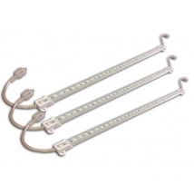 Greensensation - Lot de 3 Réglettes à led 1m IP65 blanc chaud support aluminium
