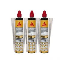 Lot de 3 résines de scellement chimique rapide Sika Anchorfix-1 Evolution - Gris - 300ml