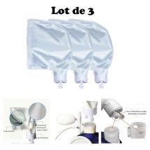 Minnie - Lot de 3 Sacs à Limon adaptables pour Polaris 280 480 Robot Nettoyeur Piscine. Lot de 2 Sacs filtres Nylon renforcés à Fermeture éclair Zip