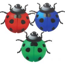 Lot de 3 sculptures murales en métal représentant une coccinelle, décoration d'extérieur