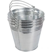 Lot de 3 seaux 12l metal galvanises pour tous usages