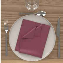 Lot de 3 serviettes de table 40x40 cm alix framboise, par Soleil d'Ocre