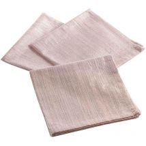 Serviettes en tissu elegancia, coton, fil argenté, 40 x 40 cm, 3 pièces