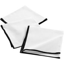 Lot de 3 serviettes de table en coton recyclé Anaïs