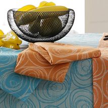 Lot de 3 serviettes de table spirale Orange 45x45 cm