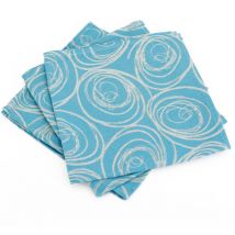 Lot de 3 serviettes table Jacquard spirale