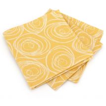 Lot de 3 serviettes table Jacquard spirale